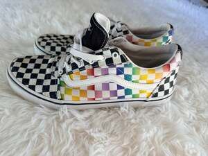Vans Ward Rainbow Checkerboard Skate Shoes